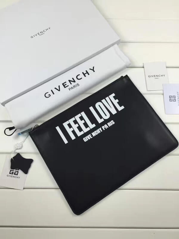 2017新作 GIVENCHY ジバンシィスーパーコピー I FEEL LOVE スターパッチ レザーポーチ BK06072273003